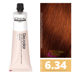 L`Oréal - Coloración DIA COLOR 6.34 Rubio Oscuro Dorado Cobrizo (sin amoniaco) 60 ml