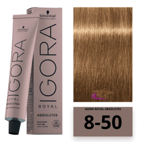 Schwarzkopf - Coloration Igora Royal Absolutes 8/50 Blond Clair Doré Naturel 60 ml 
