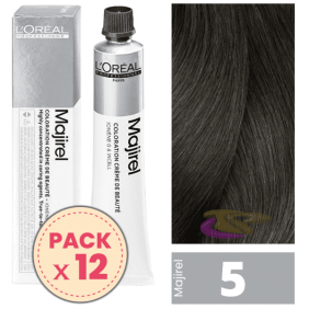 L`Oréal - Pack 12 Tintes MAJIREL 5 Castaño Claro 50 ml