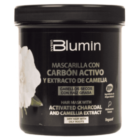 Blumin - Mascarilla CARBÓN ACTIVO Y EXTRACTO CAMELIA (para cabello secos con raíz grasa) 700 ml