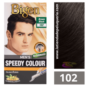 Bigen - Tinte Cabello SPEEDY COLOUR para HOMBRE Nº102 Brown Black (40 gr + 40 gr)