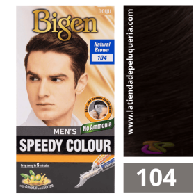 Bigen - Tinte Cabello SPEEDY COLOUR para HOMBRE Nº104 Natural Brown (40 gr + 40 gr)