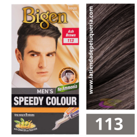 Bigen - Tinte Cabello SPEEDY COLOUR para HOMBRE Nº113 Ash Brown (40 gr + 40 gr)